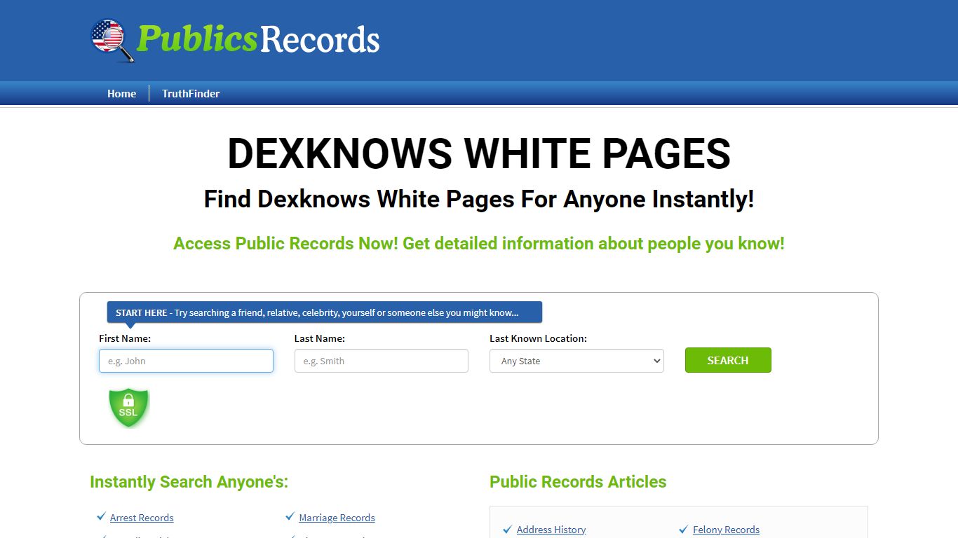 Find Dexknows White Pages For Anyone Instantly!